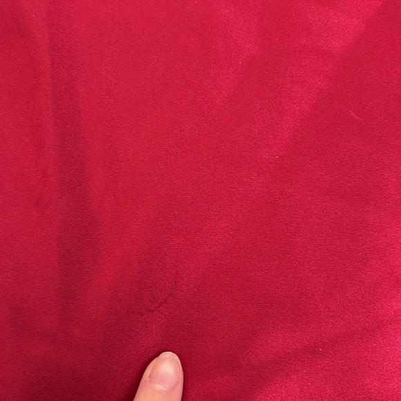 Y2K Red Satin Slip Dress – Size 14 | Lace Trim | Feminine Glam | Flawed - Picture 3 of 8